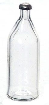 Dollhouse Miniature Clear Beer Bottle